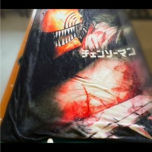 New Anime Fleece Throw Blanket Cozy. Chainsaw Man